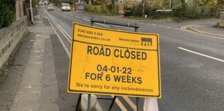 Berrow Road roadworks
