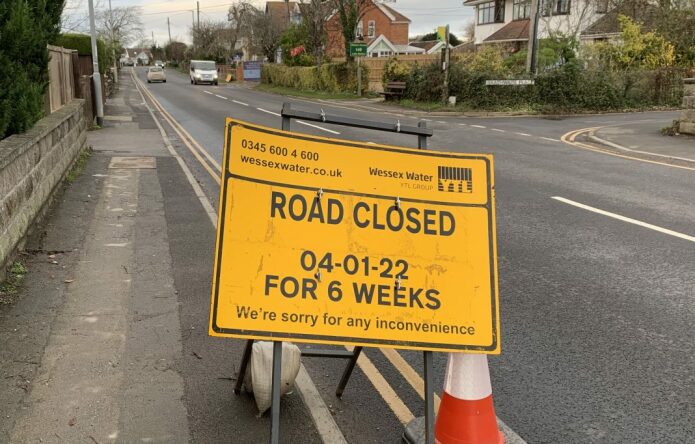 Berrow Road roadworks