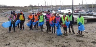 Friends of Burnham Beach at beach clean