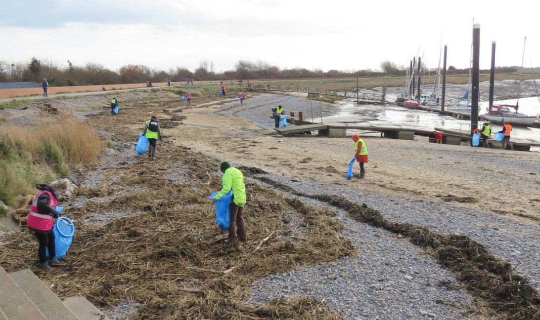 Friends of Burnham Beach at beach clean