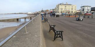 Burnham-On-Sea seafront next to jetty