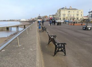 Burnham-On-Sea seafront next to jetty