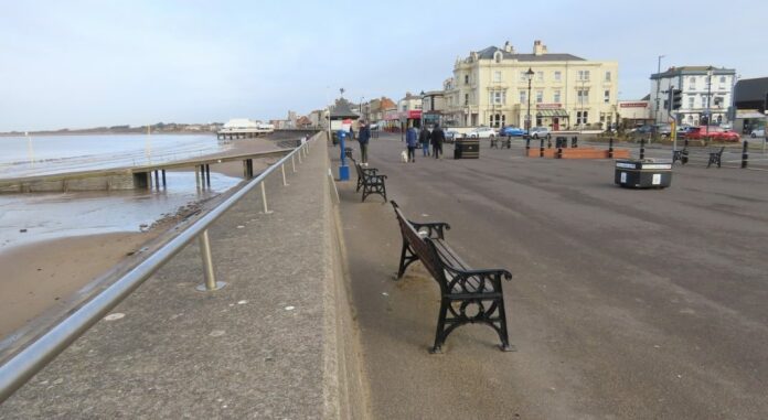 Burnham-On-Sea seafront next to jetty