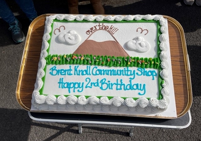 Brent Knoll Shop cake