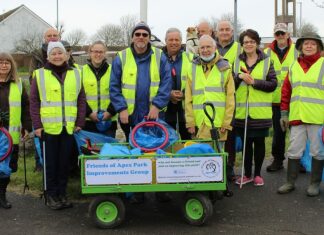 Burnham-On-Sea and Highbridge residents join litter pick at Apex Park