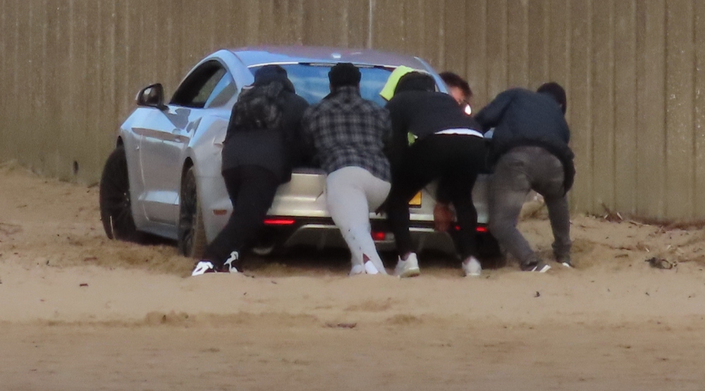 Mustang rescue on Burnham-On-Sea beach