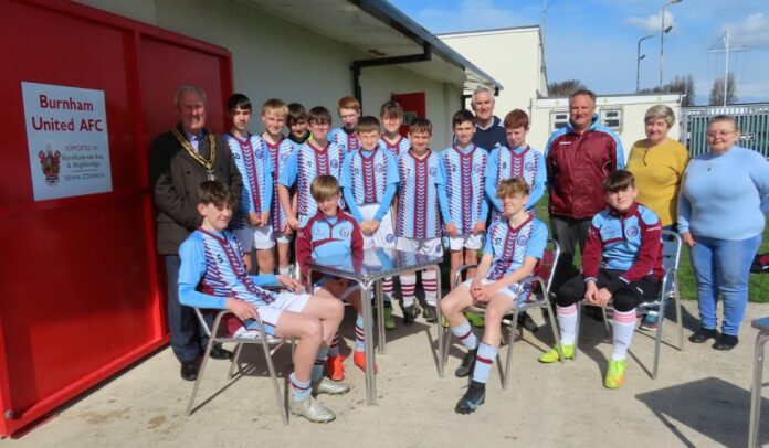Burnham United football club has been visited by the town’s Mayor after unveiling several recent upgrades funded by a Town Council grant.
