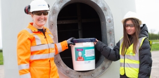 Time capsule placed inside Hinkley Point T-pylon near Burnham by pupils
