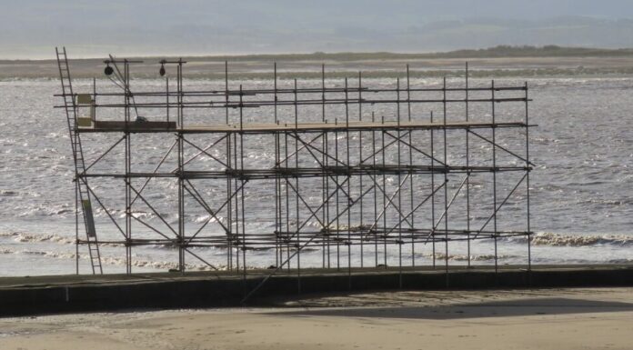 jetty fireworks platform in Burnham-On-Sea