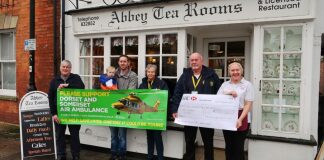 Burnham-On-Sea Motor Club raises over £900 for Dorset and Somerset air ambulance