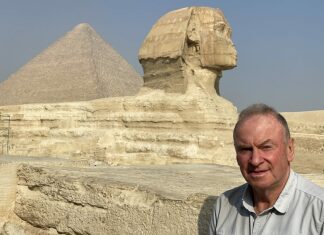 Burnham-On-Sea author Michael Turner in Egypt