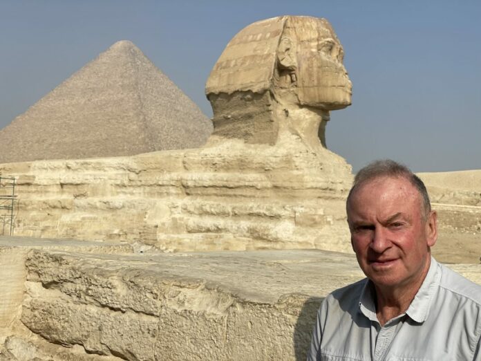 Burnham-On-Sea author Michael Turner in Egypt