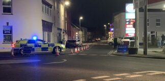 Police were called to the collision near the Oxford Street and Love Lane roundabout in Burnham-On-Sea