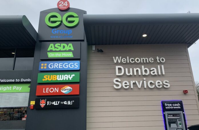 Dunball Services at M5 junction 23 between Highbridge and Bridgwater