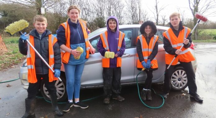 Burnham-On-Sea Scouts fundraising car wash