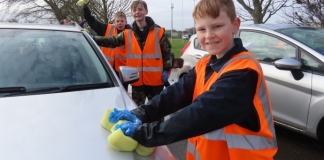 Burnham-On-Sea Scouts fundraising car wash