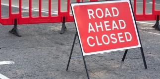 road closed sign