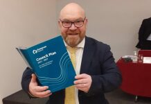 Bill Revans with Somerset Council Plan