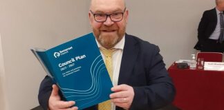 Bill Revans with Somerset Council Plan