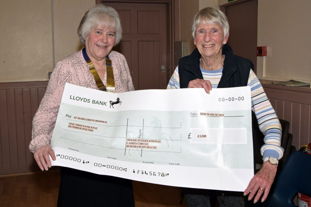 Burnham-On-Sea Moose Lodge has presented thousands of pounds to several good causes during its annual presentation evening.