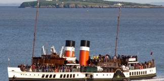 The Waverley paddle steamer in the Bristol Channel