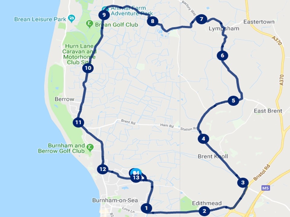 burnham-on-sea half marathon route