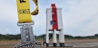 Burnham-On-Sea half Marathon medal