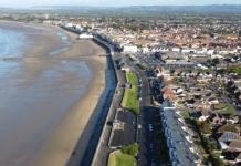 Burnham-On-Sea drone view
