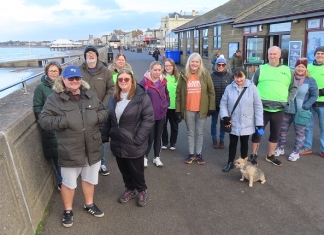 New Years Day walk on Burnham-On-Sea seafront