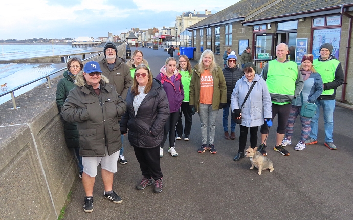 New Years Day walk on Burnham-On-Sea seafront