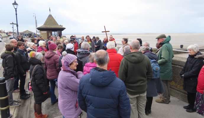 Dozens join special walk in Burnham-On-Sea to mark Good Friday