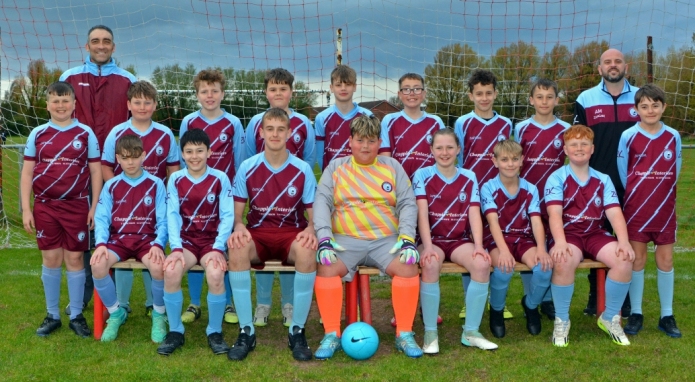 Members of Burnham United U12s are celebrating this week after winning the Woodspring 3rd Division with a 100% success rate.