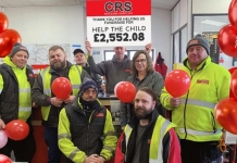 Highbridge firm CRS Building Supplies raises over £2,500 for Help the Child