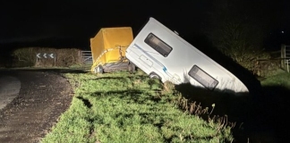 Burnham-On-Sea fire crew rescues two people from motorhome in water-filled rhyne